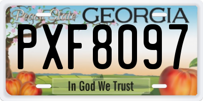 GA license plate PXF8097