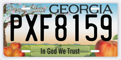 GA license plate PXF8159