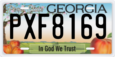 GA license plate PXF8169