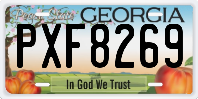 GA license plate PXF8269