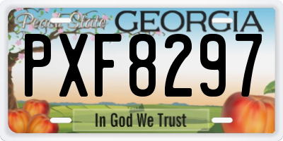 GA license plate PXF8297