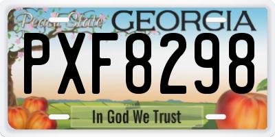 GA license plate PXF8298