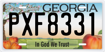 GA license plate PXF8331