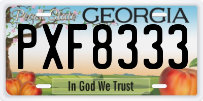GA license plate PXF8333
