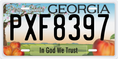 GA license plate PXF8397