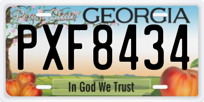GA license plate PXF8434