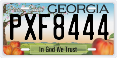 GA license plate PXF8444