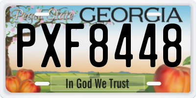 GA license plate PXF8448