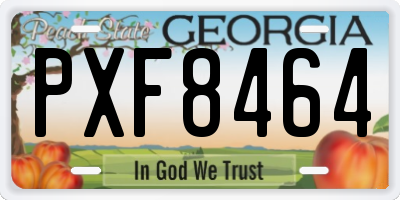 GA license plate PXF8464