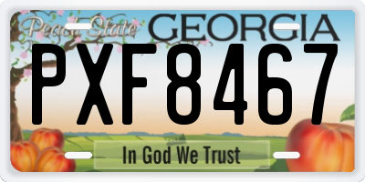 GA license plate PXF8467