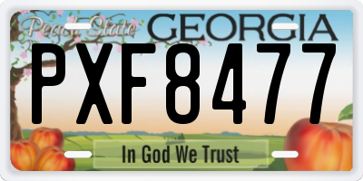 GA license plate PXF8477