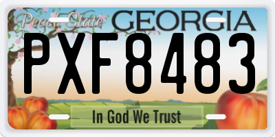 GA license plate PXF8483