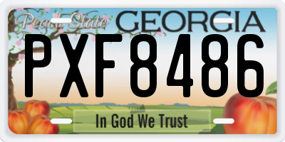 GA license plate PXF8486