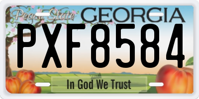 GA license plate PXF8584