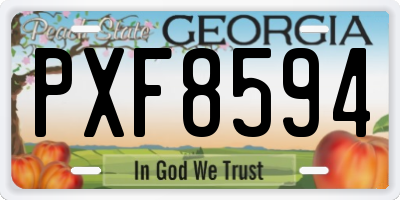 GA license plate PXF8594