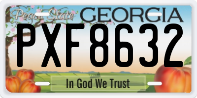 GA license plate PXF8632