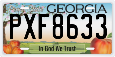 GA license plate PXF8633