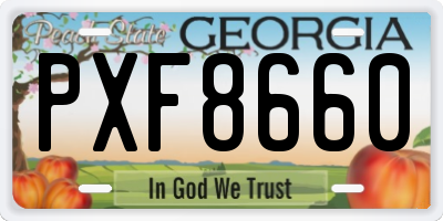 GA license plate PXF8660