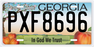 GA license plate PXF8696