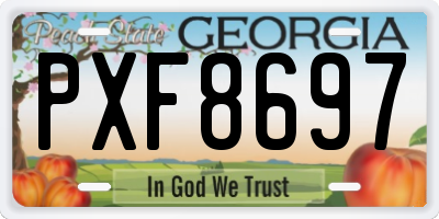 GA license plate PXF8697