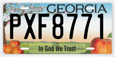 GA license plate PXF8771