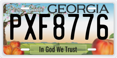 GA license plate PXF8776