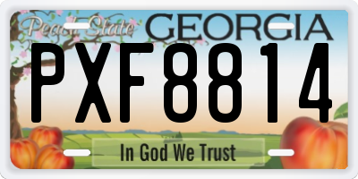 GA license plate PXF8814