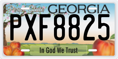 GA license plate PXF8825
