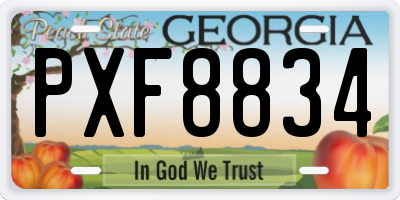 GA license plate PXF8834