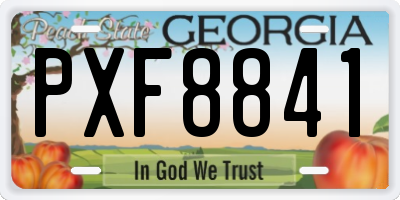 GA license plate PXF8841