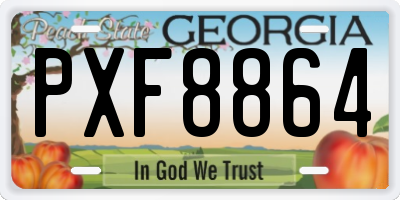 GA license plate PXF8864