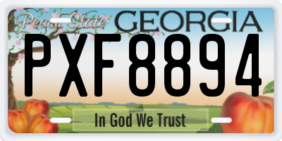 GA license plate PXF8894