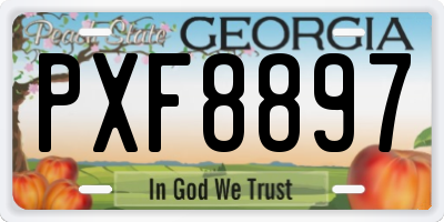 GA license plate PXF8897