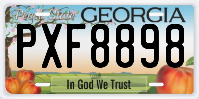 GA license plate PXF8898