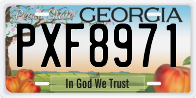 GA license plate PXF8971