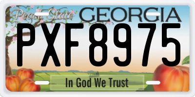 GA license plate PXF8975