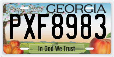GA license plate PXF8983