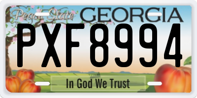 GA license plate PXF8994