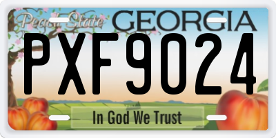 GA license plate PXF9024