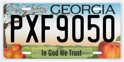GA license plate PXF9050