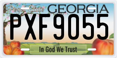 GA license plate PXF9055