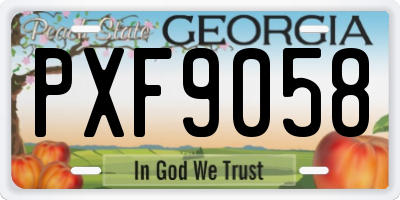 GA license plate PXF9058
