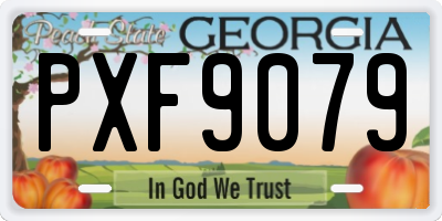 GA license plate PXF9079
