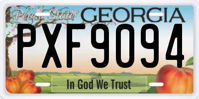 GA license plate PXF9094