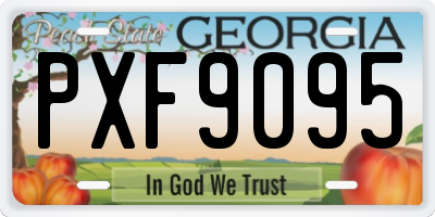 GA license plate PXF9095