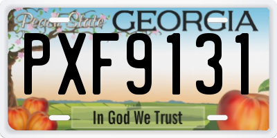 GA license plate PXF9131