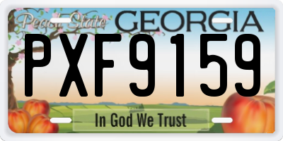 GA license plate PXF9159