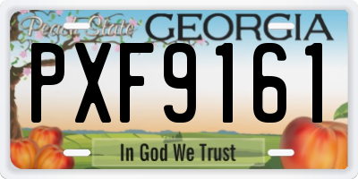 GA license plate PXF9161