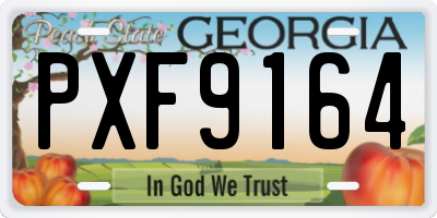 GA license plate PXF9164