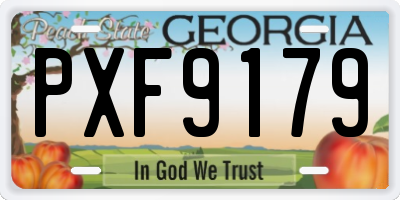 GA license plate PXF9179